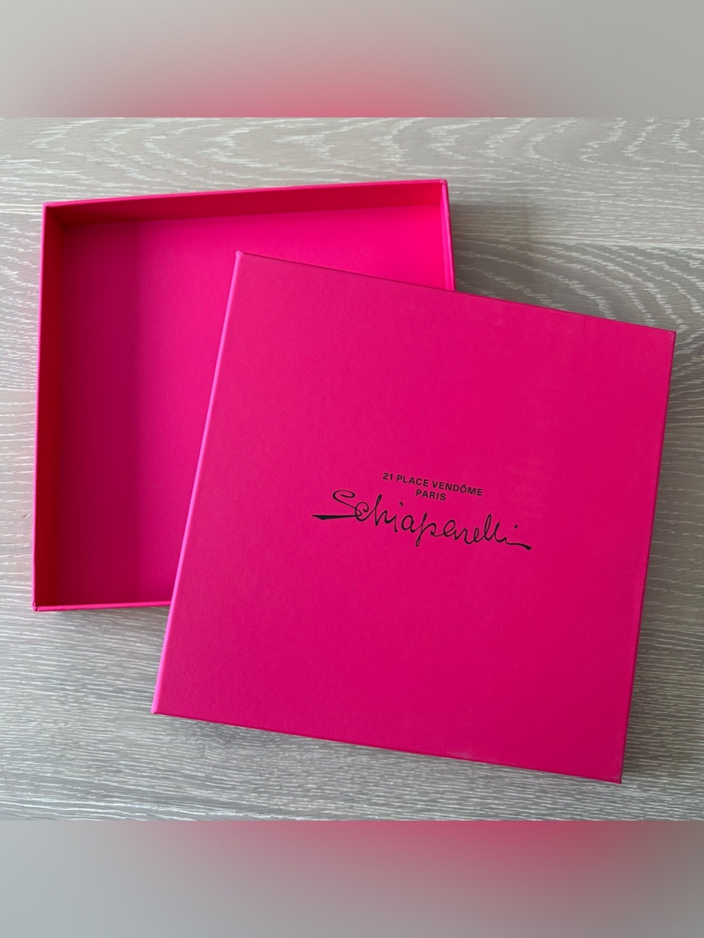 Schiaparelli Flat Square Gift Box - Hot Pink